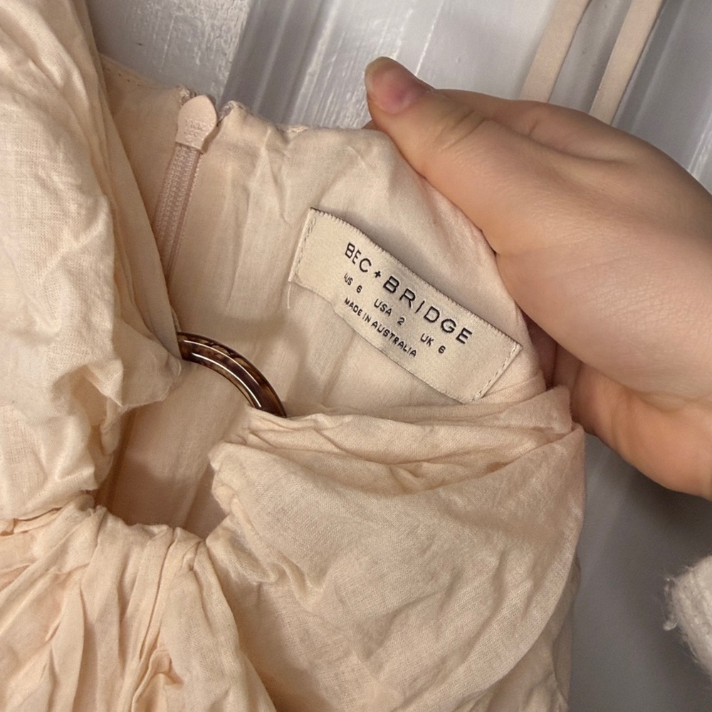 Bec and Bridge Cream Puka Shell Cream Midi Dress - Picture 6 of 6